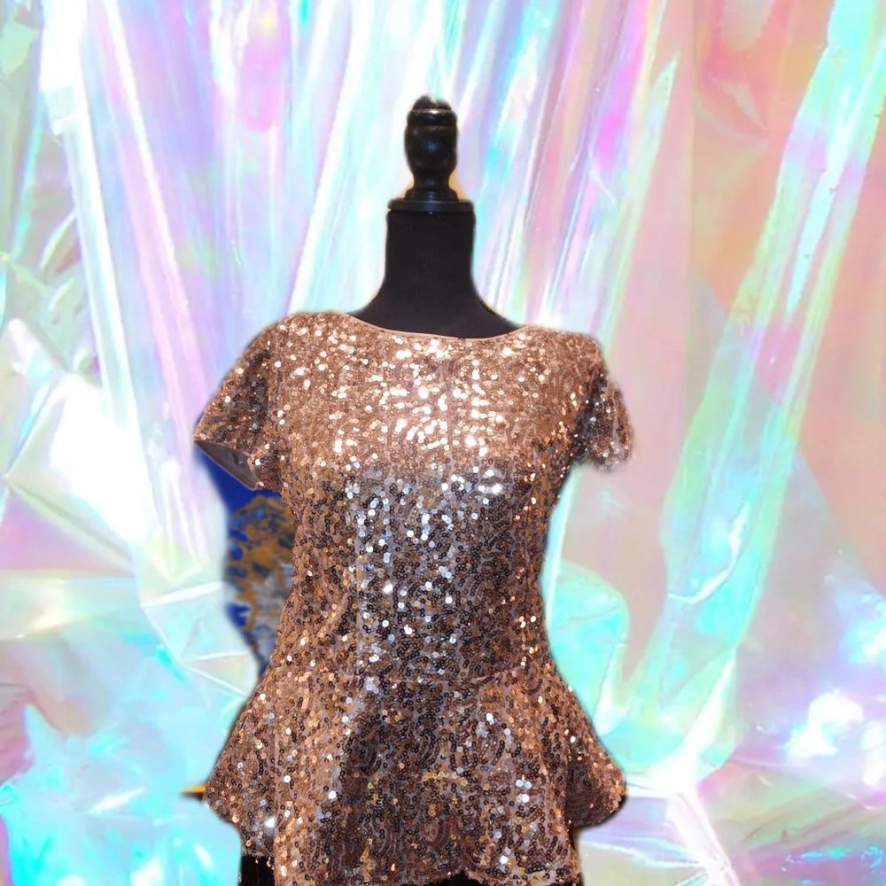 SHORT SLEEVE SPARKLE BLOUSE